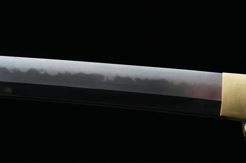 Antieke Japanse zwaardkatana van Tachibana Munehiro met gouden koshirae