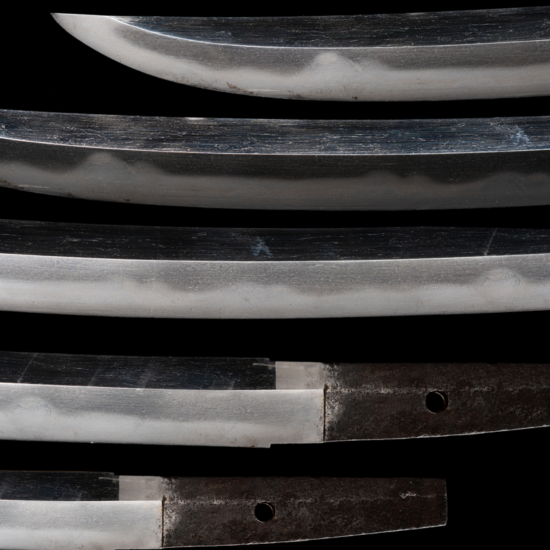 Antiek Japans zwaard Naginata-Naoshi Wakizashi van Fuyuhiro - NBTHK Hozon Token